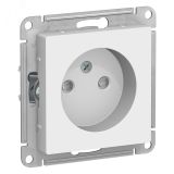 Розетка ATLASDESIGN без заземления со шторками 16А механизм белый ATN000149 Systeme Electric