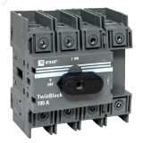 Рубильник 100A 4P c рукояткой управления для прямой установки TwinBlock EKF tb-100-4p-f EKF