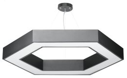 Светильник LED Geometria Hexagon SPO-123-B-40K-045 45Вт 4000K 2500Лм IP40 600*80 черный подвесной драйвер внутри Б0058879 ЭРА