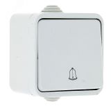 Прага Кнопка звонка одноклавишная 10А IP44 белая EKZ10-026-10-44 EKF