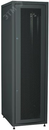 Шкаф LINEA E 42U 600х800мм двери 2шт перфорирова нная и металлическая черный LE05-42U68-PM ITK