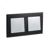 Рамка двухпостовая ATLASDESIGN NATURE, МЕТАЛЛ ОНИКС ATN312302 Systeme Electric