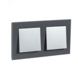 Рамка двухпостовая ATLASDESIGN NATURE, МРАМОР АЙС ГРЕЙ ATN343202 Systeme Electric