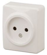 Розетка 2P, 16A-250В, ОУ, Эра Эксперт, сл.кость, 11-2201-02 Б0031552 ЭРА