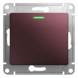 GLOSSA Переключатель одноклавишный с подсветкой схема 6а баклажановый GSL001163 Systeme Electric