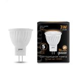 Лампа светодиодная LED 3 Вт 290 лм 3000К AC150-265В GU4 софит MR11 теплая  Black Gauss 132517103 GAUSS