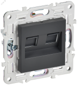 SKANDY Розетка компьютерная двойная RJ45 кат.5E SK-K03T титан IEK SK-K20-1-K48 IEK