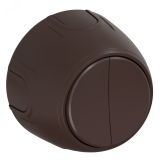 Выключатель двойной  Rotondo, цвет коричневый 7700853 OneKeyElectro