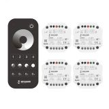 INTELLIGENT ARLIGHT Диммер SMART-SET-TRIAC-601-72-DIM-PD-IN Black (230V, 1x1.5A, x4, ПДУ 10кн, 2.4G) (IARL, IP20 Пластик, 5 лет) 036199 Arlight