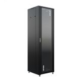 Шкаф напольный универсальный серверный R 47U 600х600мм, 4 профиля 19, двери стекло и сплошная металл, боковые стенки съемные, регулируемые опоры, разобранный, черный RAL 9005 УТ000100425 NTSS