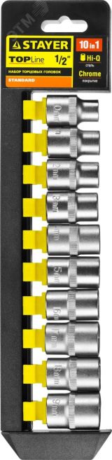 Набор головок RSS 10L, 10 предметов 27755-H10 STAYER