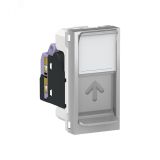 Розетка UNICA MODULAR компьютерная RJ45 одиночная категория 6 STP 1 модуль алюминий