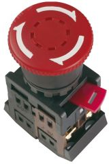 Кнопка красная с фиксацией AE-22 Гриб 240В 1з+1р 240В BBG10-AE-K04 IEK