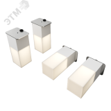 Светодиодный светильник RVE-LBX-LUMO60-PLAZA5010-4-GR (Квадрат Грильято 4шт 40х40х100мм 10Вт встраиваемый 4000K Белый) RVE00003287 RVElektro