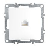 Розетка компьютерная одноместная (механизм) RJ-45, серия Эрна, белый, Stekker 39314 STEKKER