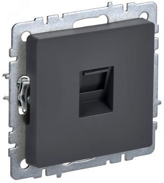 BRITE Розетка компьютерная RJ45 кат.5E РК10-БрГ графит BR-K10-1-K53 IEK
