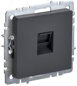 BRITE Розетка компьютерная RJ45 кат.5E РК10-БрГ графит BR-K10-1-K53 IEK