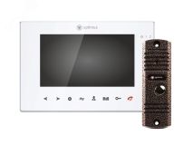 Комплект видеодомофона Optimus VMH-7.1 (w)+ DSH-E1080 (медь) В0000015168 Optimus CCTV
