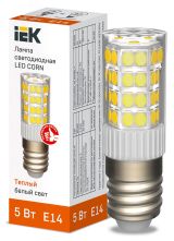 Лампа светодиодная CORN капсула 5Вт 230В 3000К керамика E14 IEK LLE-CORN-5-230-30-E14 IEK