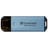 Накопитель твердотелый SSD 2TB ESD300, USB 3.2 Gen 2, USB Type-C, небесно-голубой 1000720893 Transcend