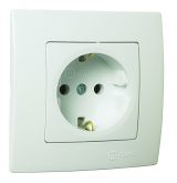 РОЗЕТКА С ЗАЗЕМЛЕНИЕМ LILLIUM NATURAL KARE 32001028 Makel