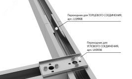 Переходник для торцевого и углового соединения светильников СТРЕЛА LE0936 Led Effect