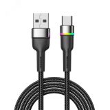 Кабель USB-A - Type-C, 3А, 18Вт, 1м, черный 18-7065 REXANT