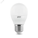 Лампа светодиодная LED 7 Вт 470 лм 4100К AC180-240В E27 шар P45 нейтральный (промоупаковка 3 лампы) Elementary 53227T GAUSS