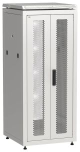 Шкаф напольный сетевой 19' LINEA N 28U 600х600мм передняя распашная перфорированная дверь задняя перфорированная серый LN35-28U66-2PP ITK