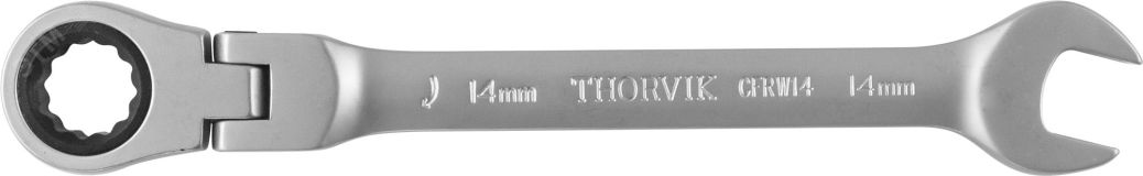 Ключ гаечный комбинированный трещоточный карданный, 14 мм 053481 Thorvik