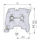 Клемма винтовая ZS4-WH 4мм.кв. белая 1SNK505065R0000 TE Connectivity (Entrelec,Tyco)