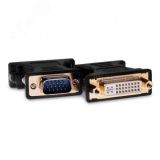 Адаптер переходник DVI-I 24 5M на VGA 15F, контакты позолоченные 1000609395 Vention