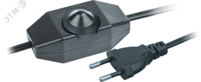 Шнур NPS-FS02-170-2x0.5-BL 1.7м с дим.выкл.чер.Nav 21335 Navigator Group