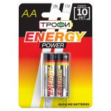 Батарейка Трофи LR6-2BL ENERGY POWER Alkaline (40/320/15360) C0034926 ЭРА
