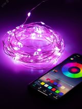 Гирлянда Нить с пультом, RGB, 10 м, 220 V, с таймер, с музыкой, с упр. через моб. прилож., длина провод ЕGNIG - PU-1 Б0055993 ЭРА