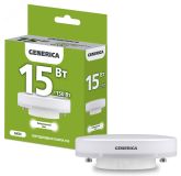 Лампа светодиодная T80 таблетка 15Вт 230В 4000К GX53 GENERICA LL-T80-15-230-40-GX53-G IEK