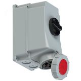 Розетка настенная 63А/400V/3P+N+E/IP67, с         выключателем и блокировкой 00-00002099 PCE