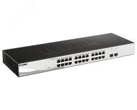 Коммутатор управляемый L2 24 порта 10/100/1000 Мб/с, 2хSFP 125520 D-Link
