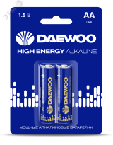 Элемент питания LR 6 (AA) DAEWOO Energy Alkaline блистер, 2 шт. 4895205029750 JazzWay