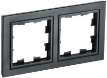 BRITE Рамка 2 поста РУ-2-БрЧ черный BR-M22-K02 IEK