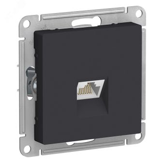 ATLASDESIGN РОЗЕТКА компьютерная RJ45, кат. 6A, механизм, КАРБОН ATN001086 Systeme Electric