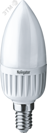Лампа светодиодная LED 5вт E14 белый матовая свеча 18862 Navigator Group