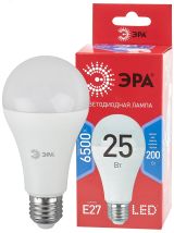 Лампа светодиодная E27 25 Вт груша холодный дневной свет RED LINE LED A65-25W-865-E27 R Е27 / Б0048011 ЭРА