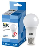 Лампа светодиодная A60 груша 7Вт 230В 6500К E27 IEK LLE-A60-7-230-65-E27 IEK