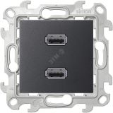 Коннектор 2хUSB, графит 2411090-038 Simon