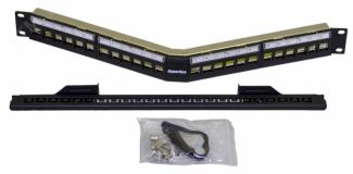 Патч-панель модульная 19д 24 порта угловая 1U 426175 Hyperline