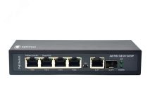 Коммутатор неуправляемый PoE 4 порта 1000 Мб/с RJ45, 1хSFP, 65 Вт В0000017699 Optimus CCTV