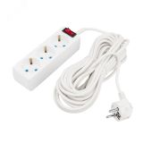 Удлинитель PROconnect 3 гнезда, 10 м, 3х0.75 мм, с/з, с кнопкой, белый 11-7207 REXANT