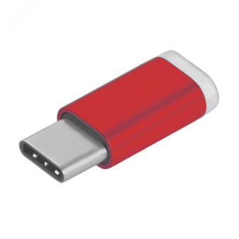 Переходник USB Type C М на Micro USB 2.0 F, красный 1000545418 Greenconnect