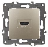 Розетка HDMI, Эра Elegance, шампань, 14-3114-04 Б0034335 ЭРА
